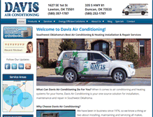 Tablet Screenshot of davis-air.com